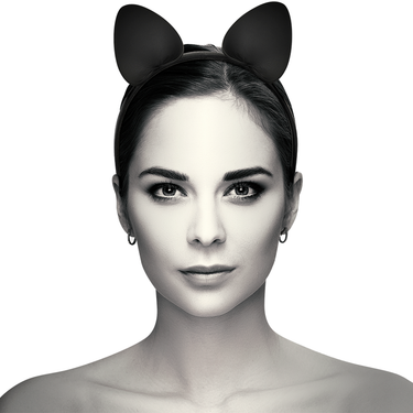Cerchietto in Pelle Vegana con Orecchie di Gatto - Eleganza Femminile